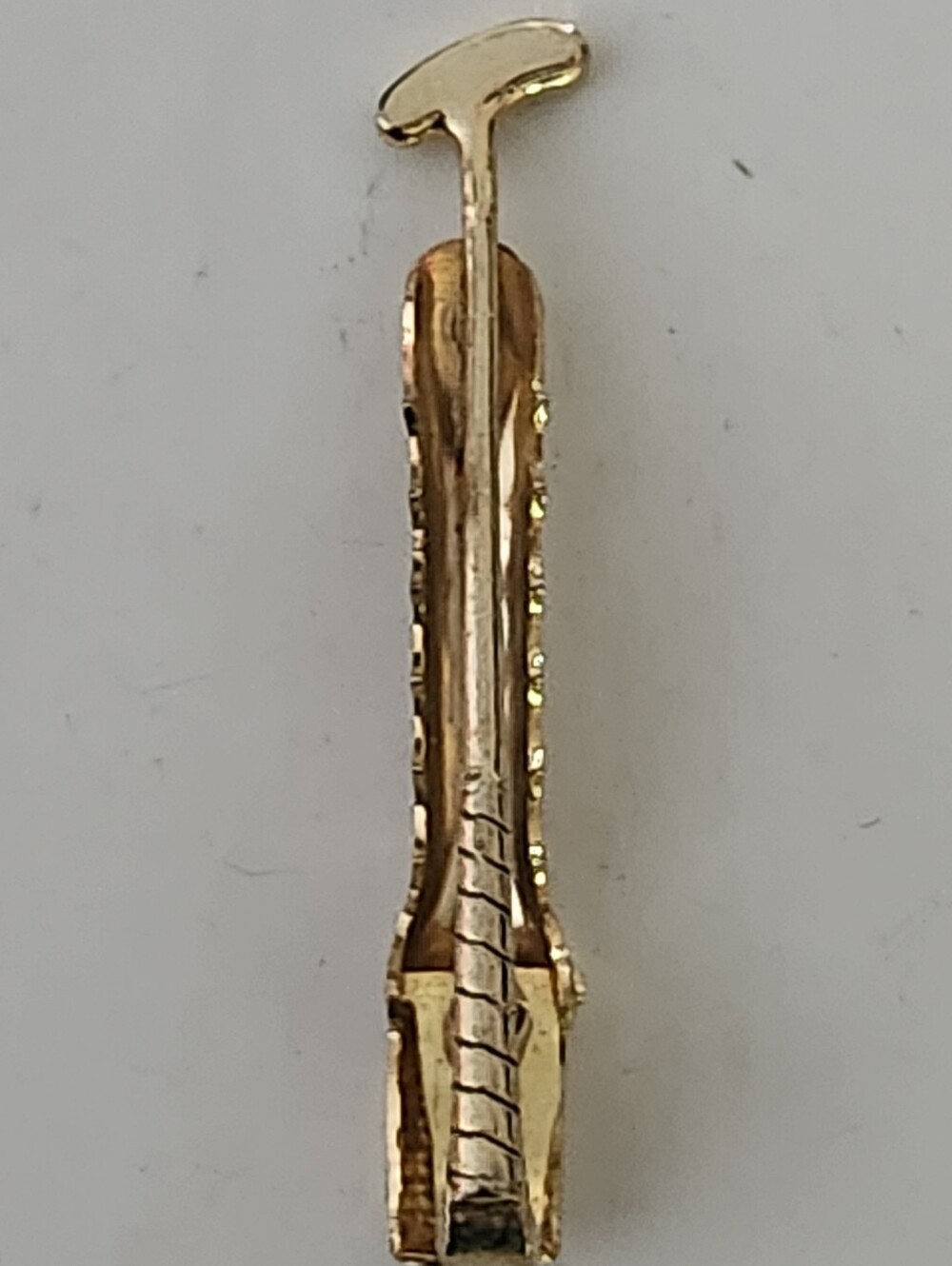 Vtg Briar Gold-Tone Golf Club Tie Clip